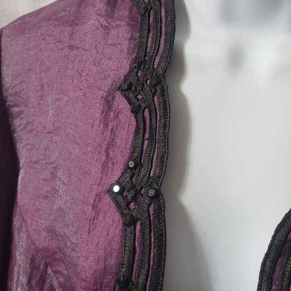 J.R. Nites by Carol Lin. EUC. Stunning Jacket in Purple & Black. Size 14. - Picture 3 of 12